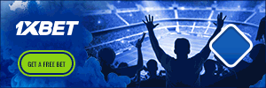 1xBet free bet badge — verified bonus offers